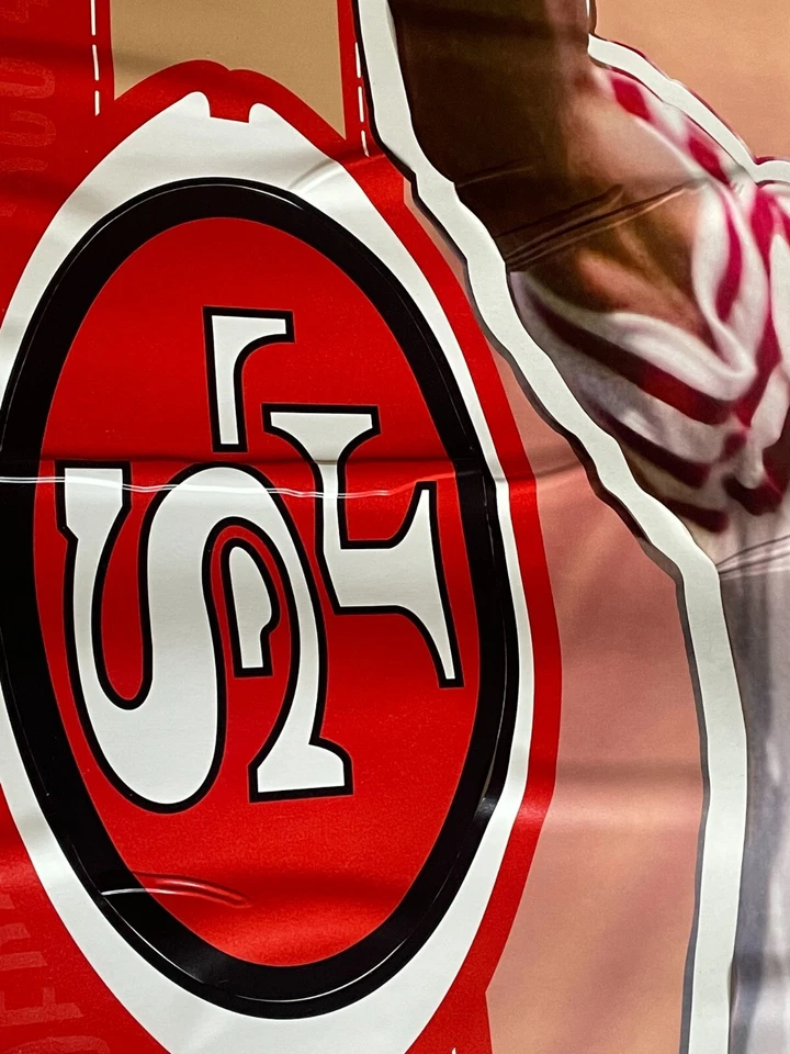 Joe Montana No16 San Francisco 49ers Fathead в коробке - белая футболка No13-10078 РЕДКАЯ - Изображение 3 из 4