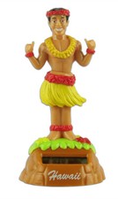Dashboard Hula Girl Doll Solar Motion Boy Hang Loose Hawaii Collectable Hawaiian