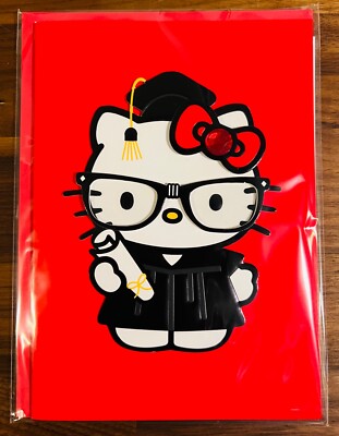 PAPYRUS Happy Happy GRADUATION To You! CARD NIP MSRP $6.95 HELLO KITTY by Sanrio