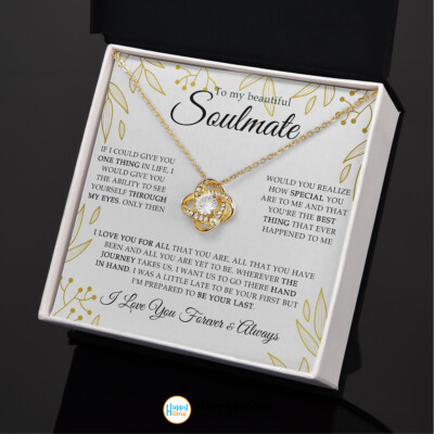 To my Soulmate Jewelry Necklace Love Gift for Wife Prepare to be Your  Last-PJ30S