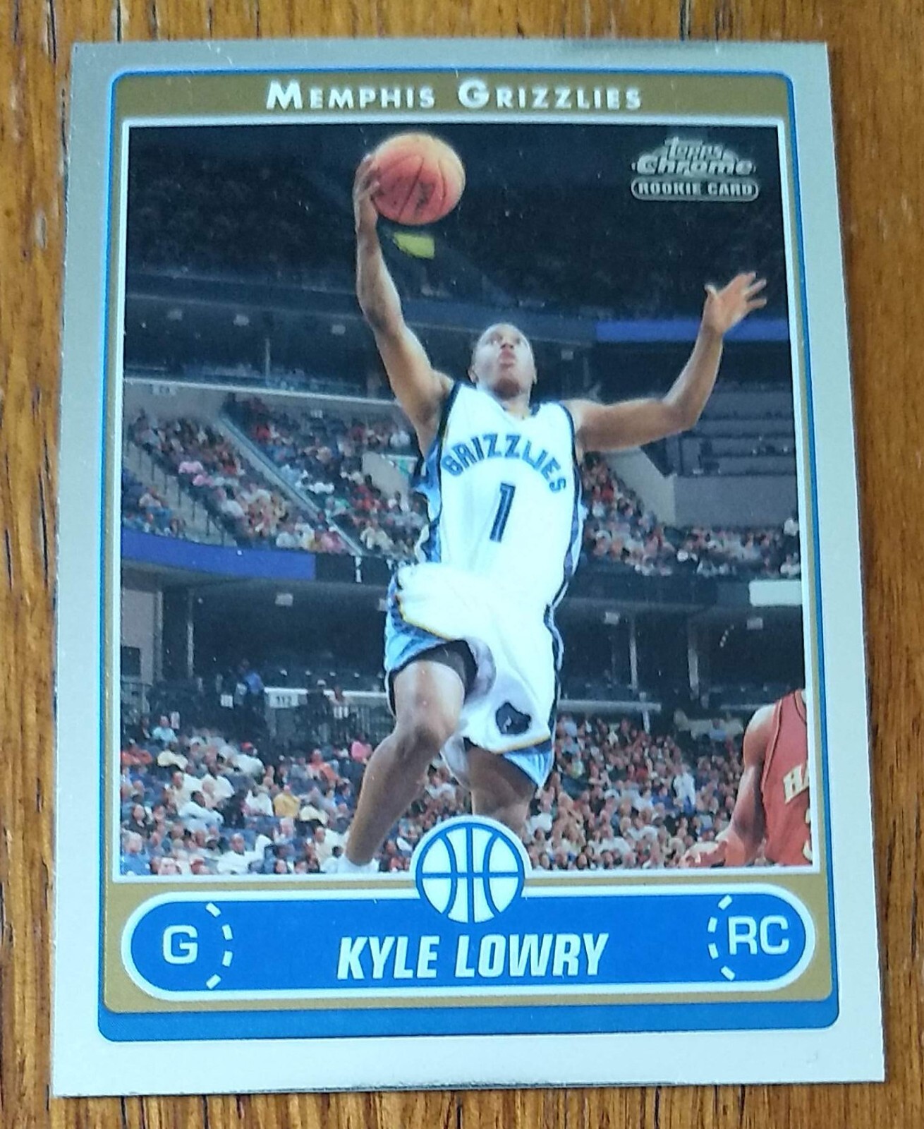 KYLE LOWRY, 2006-07 TOPPS CHROME ROOKIE CARD #162, GRIZZLIES