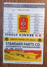 ROYAL FLASH MATCHBOOK COVER: STANDARD NAPA AUTO PARTS MEMPHIS, TN MATCHCOVER B19