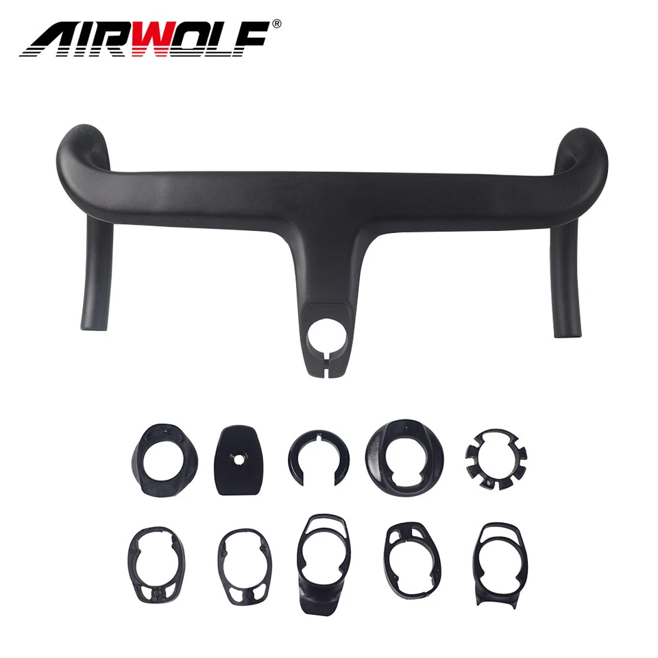 Fahrrad Carbon Integriert Lenker Fahrradlenker 360-440mm for Rennrad Gravel - Bild 2 von 4