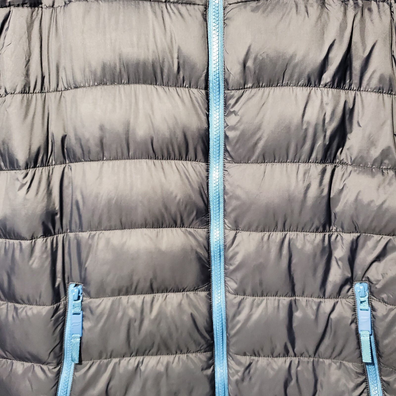 Fabletics Jacket Men Large Black Packable Puffer … - image 11