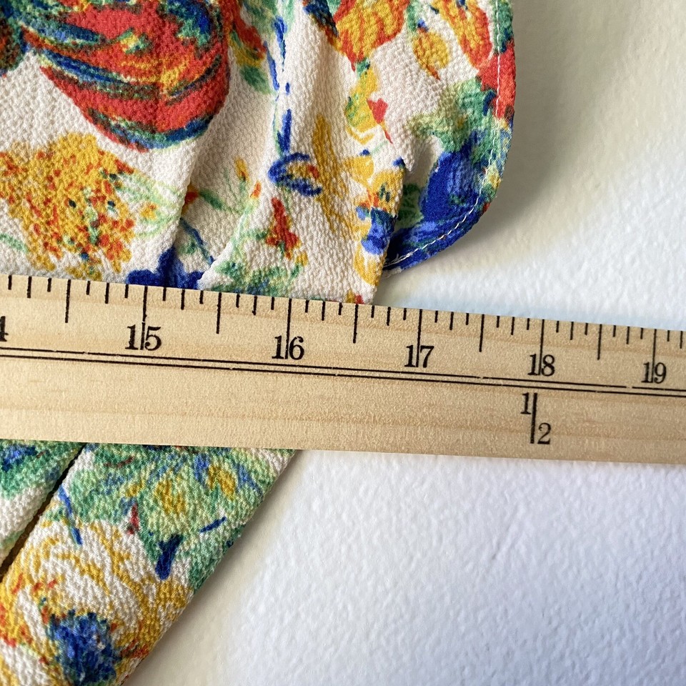 WAYF Oleander Wrap Midi Dress Ruffle Floral Asymmetrical SZ S Blogger