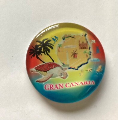 Gran Canaria Spain Map Turtle Acrylic Fridge Magnet WN1