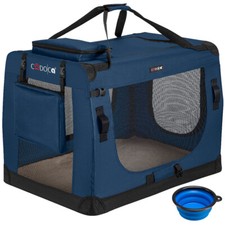 CADOCA Tiertransportbox XL + Napf Hundebox Transporttasche Hundetransportbox