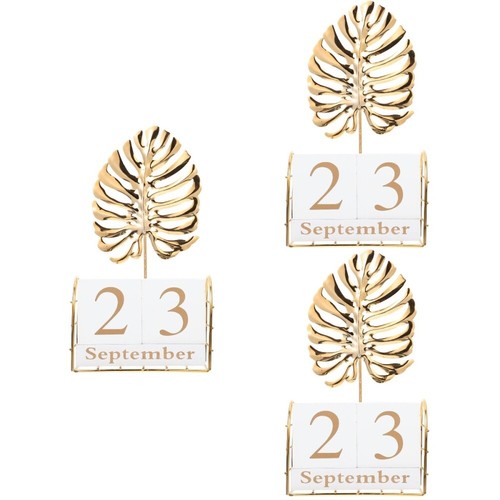 3 Sets Vintage Wood Block Perpetual Calendar Tropical Plants eBay