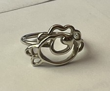 Sterling Silver Handmade Freeform Flower Ring