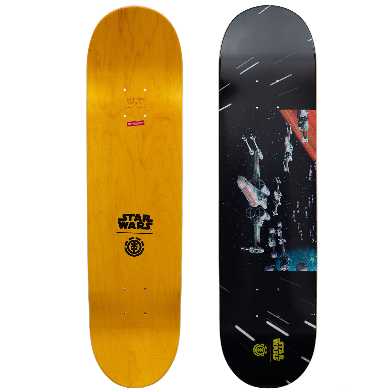 Дека для скейтборда Element x Звездные войны X-Wing 775 дюйма в упаковке Griptape 12790₽