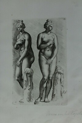 Jan de Bisschop Statue Venus Pudica Aphrodite Radierung 
