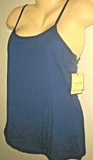 SONOMA LIFE STYLE - NEW - BLUE - LARGE - ADJ STRAPS CAMISOLE TOP COTTON BLEND