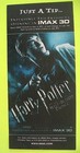 HARRY POTTER AND THE HALF-BLOOD PRINCE Media Screening Ticket Invite IMAX 2009 — photo 1