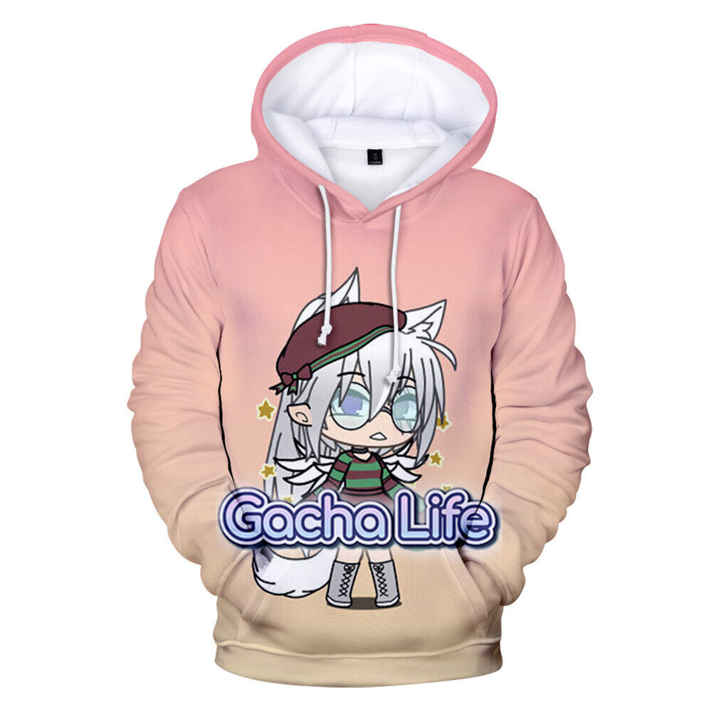 New Gacha Life Hoodie Homens / Mulheres 3D Zíper Suéter Meninos Meninos E  Chlidren Street Bonito Hoody Gacha Life Sweatshirt Roupas De $241,86