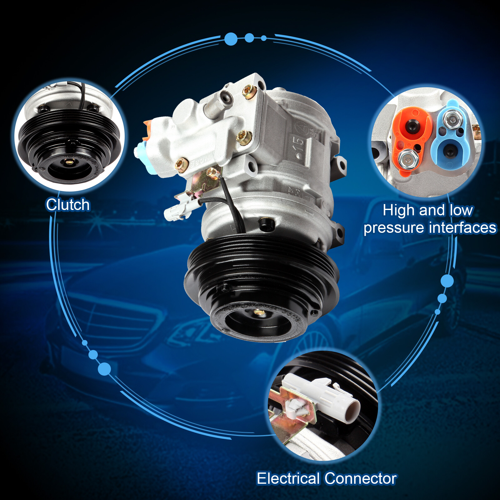 ECCPP A C AC Compressor For 1995 2004 For Toyota Tacoma 3 5L CO 10246C 