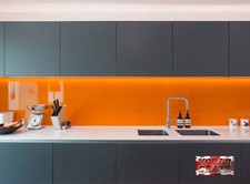 3mm Acrylic Perspex Sheet Gloss Orange Custom Cut Sizes kitchen SPLASH BACKS 