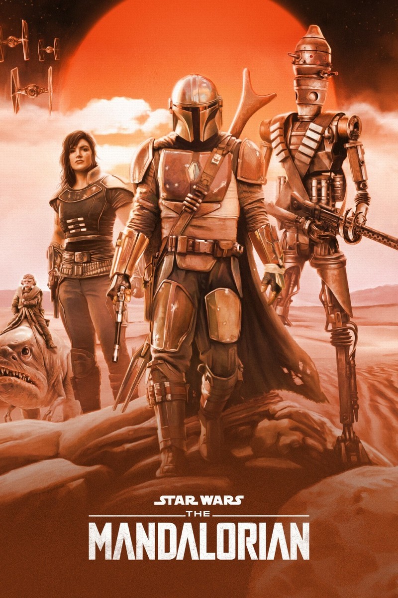 Mandalorian Metal Poster Din Djarin Cara Dune IG-11 Star Wars 7x11