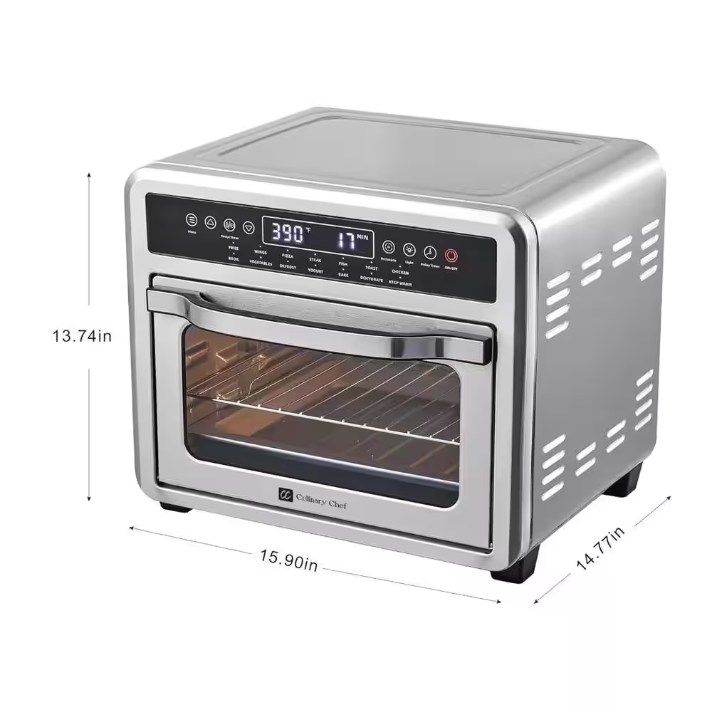 26 Quart Digital Air Fryer Oven with 10-In-1 Countertop Toaster Features