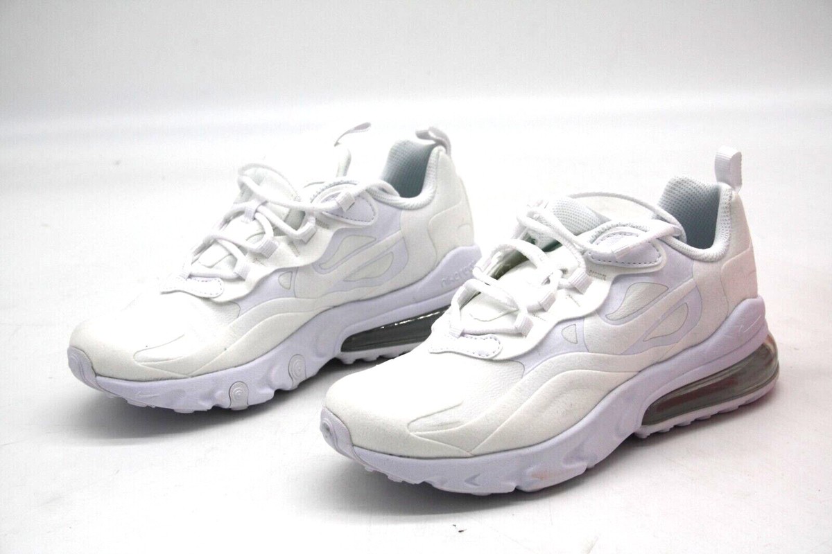 NIKE AIR MAX 270 REACT (GS) TRIPLE WHITE BQ0103-100 BIG KIDS