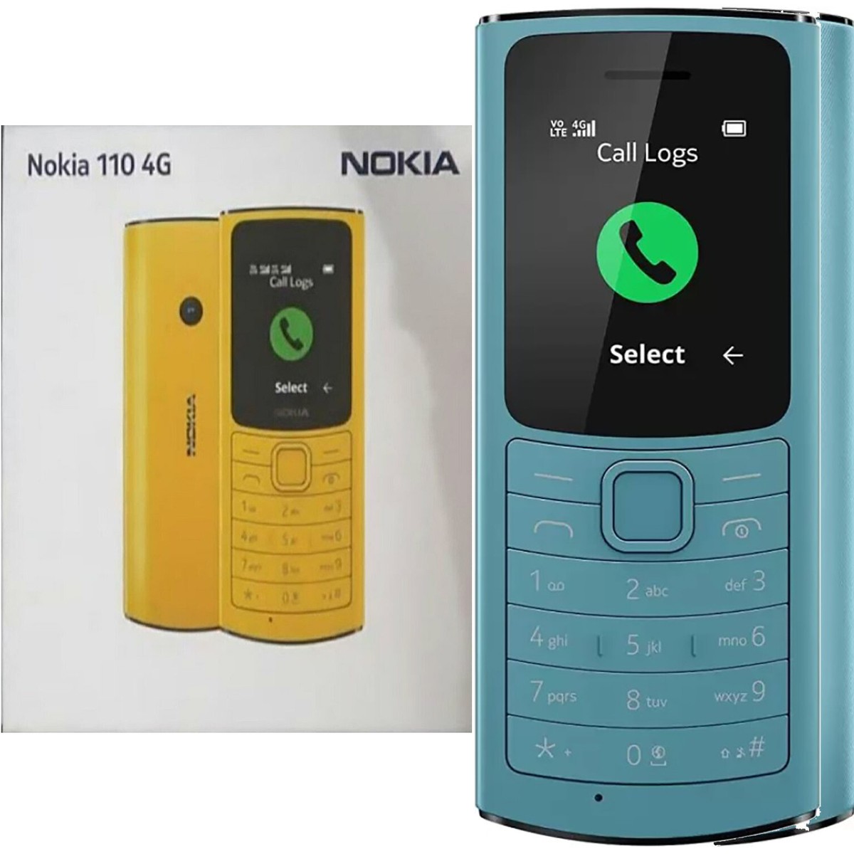 Nokia 110 4G/LTE Aqua 48MB + 128MB Dual-SIM Factory Unlocked GSM
