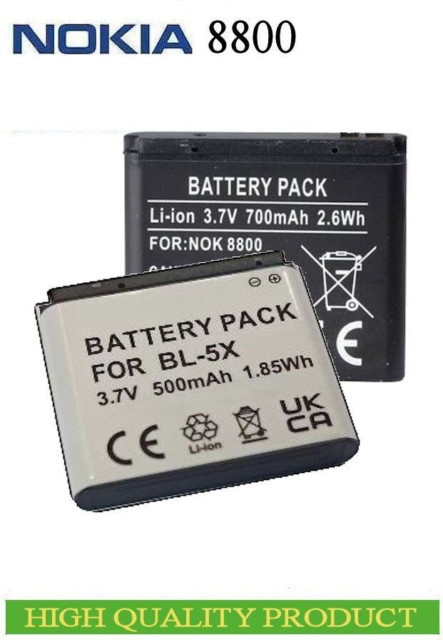 1800mAh BP-6X BL-5X Li-ion Phone Battery For Nokia 8860 8800 Sirocco N73i - Foto 11