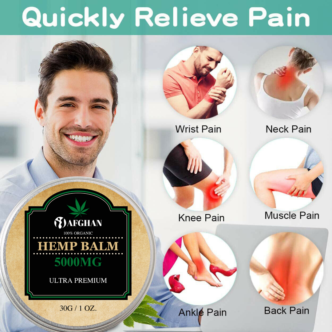 Hemp Oil Cream Balm Muscle Joint Knee Back Neck Wrist Natural Pain