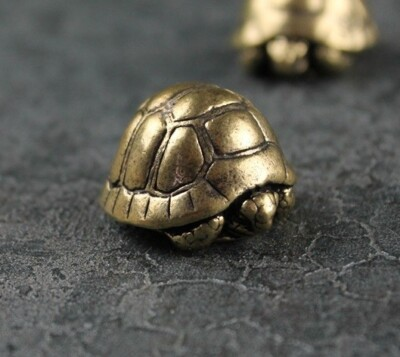 #ad Brass Turtle Animal Statue Small Sculpture Tabletop Figurine Home Decor Gifts $11.39