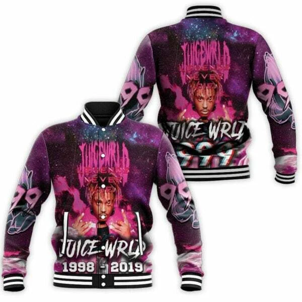 Juice Wrld 999 Legend Never Die Big Wave Rap Style  Baseball Jacket