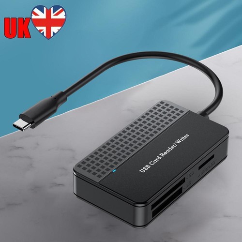 Type C Flash Card Adapter 4 in 1 SD TF CF MS Memory Card Writer 5Gbps (Type C)