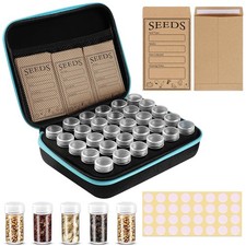 30 Slots Seed Storage Organizer with 20 Seed Envelopes