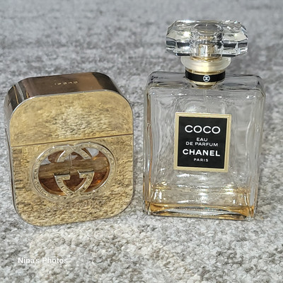 Empty Chanel Coco Eau De Parfum 3.4 Oz & Gucci Guilty 1.6 Oz Perfume Lot France 
