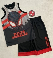 Spider-Man Miles Morales Boys Size 8 Small 2 Piece Tank Top  Shorts Set NEW