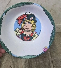 Vintage Selandia Melamine Bowl Featuring Miss Piggy from Jim Henson's Muppets