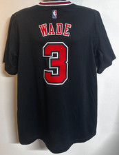 NBA Chicago Bulls 3 Dwyane Wade Adidas Swingman Jersey Men's SZ: XL Black -Used