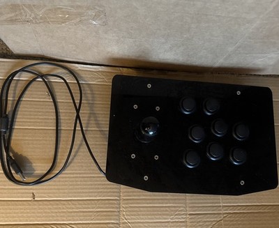 RAC-J500S Left-Hand USB Arcade Stick Retro Crafts - 10 Button Fightstick Black