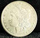 1878 CC Morgan Dollar AU++ in Grade White Coin Full Feathers — photo 1