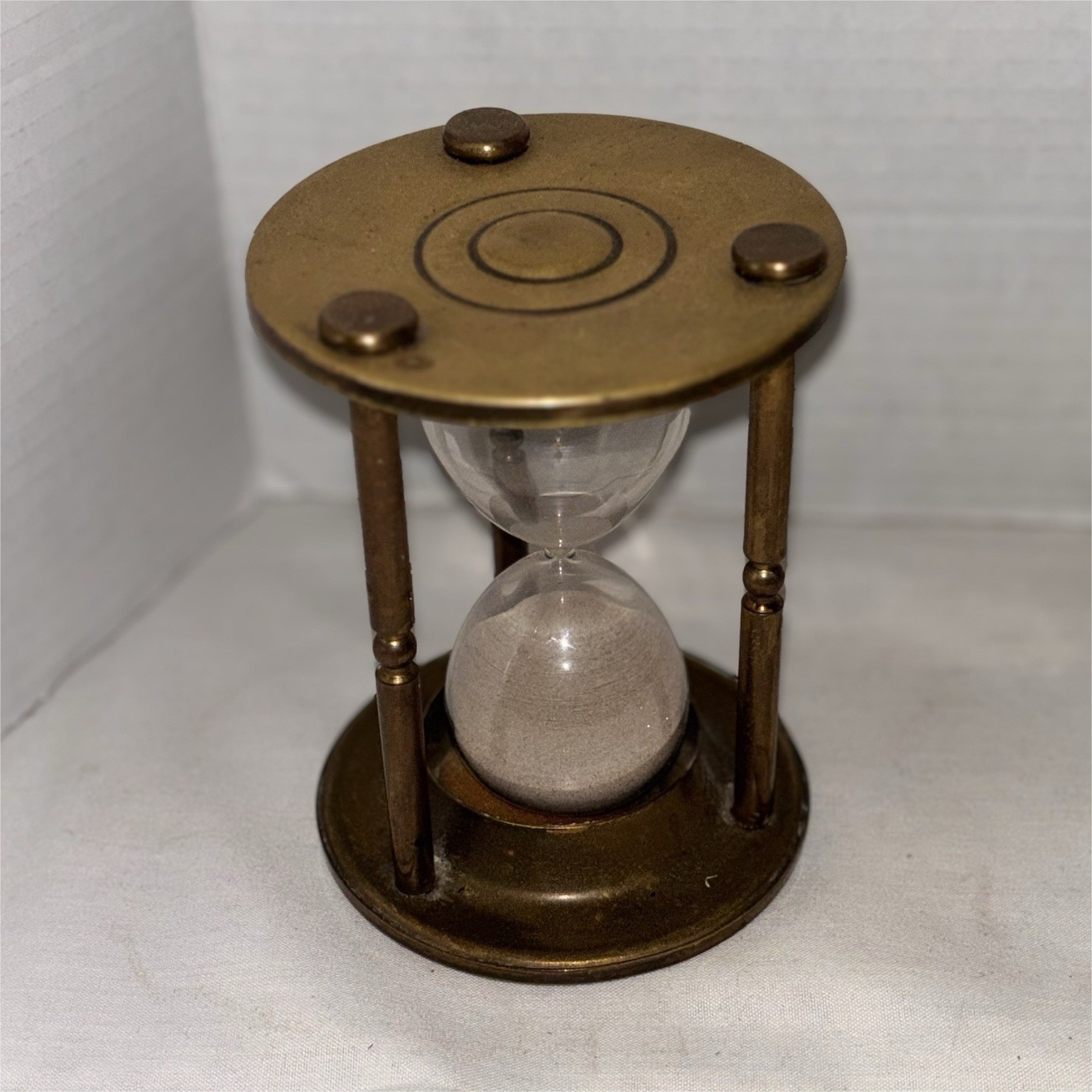 Vintage Brass Hourglass Sand Timer 5