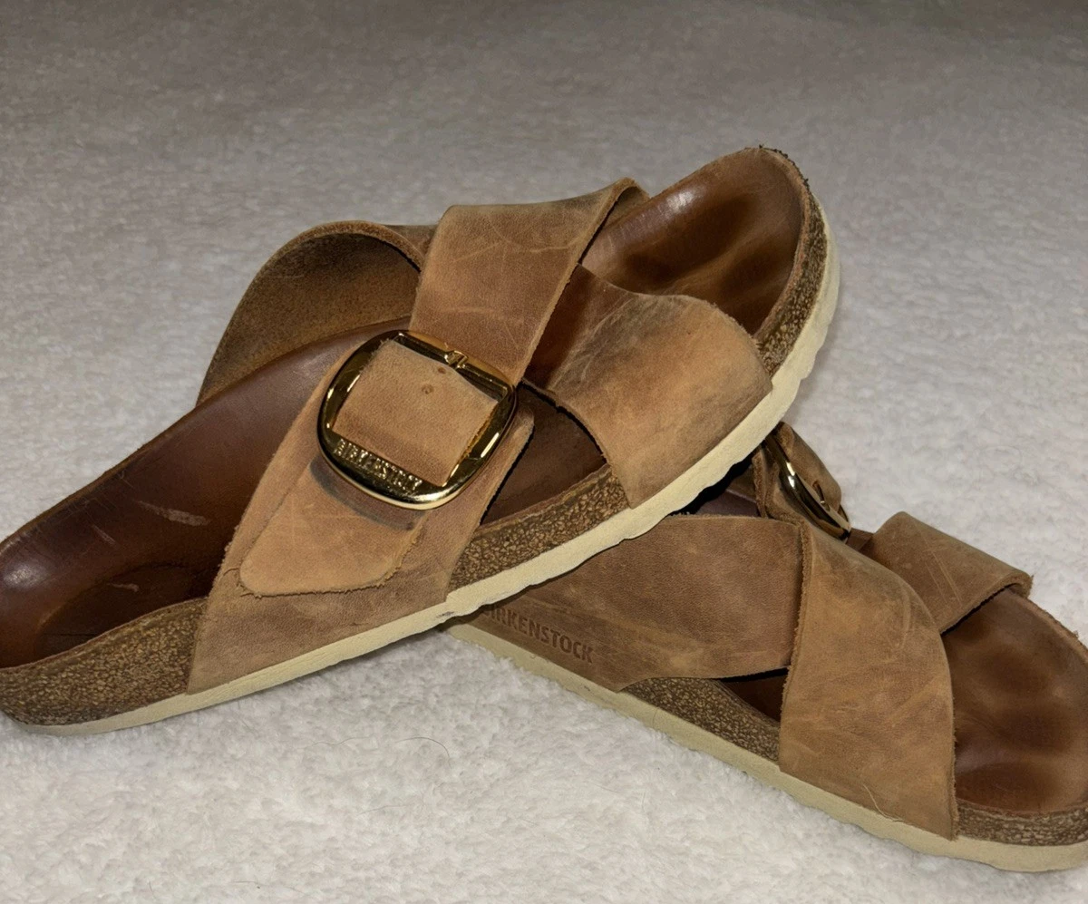 BIRKENSTOCK 1774 Madrid one-strap leather sandals Size 11-11.5 (EUR 44) $469.00 1774 Milano Leather Patent Leather in Color Golden Olive  main image 4
