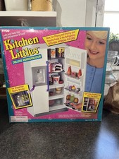Vintage Kitchen Littles Deluxe Refrigerator by Tyco Barbie Size Complete w/Box
