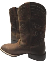 New Ariat Men's Sport Wide Square Toe Western Boots, Distressed Brown Size 12 EE