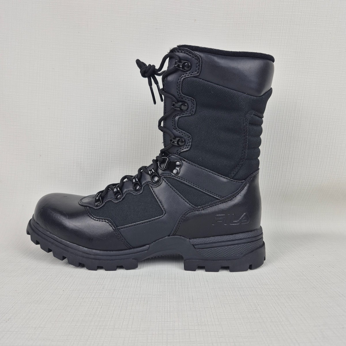 Fila Men\'s All-Black High-Top Tactical Sneakers Boots Fila Men main image 2