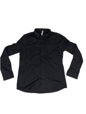 Lululemon Men's Medium m Move Shirt L/S w/Hidden button Placket and Collar Black