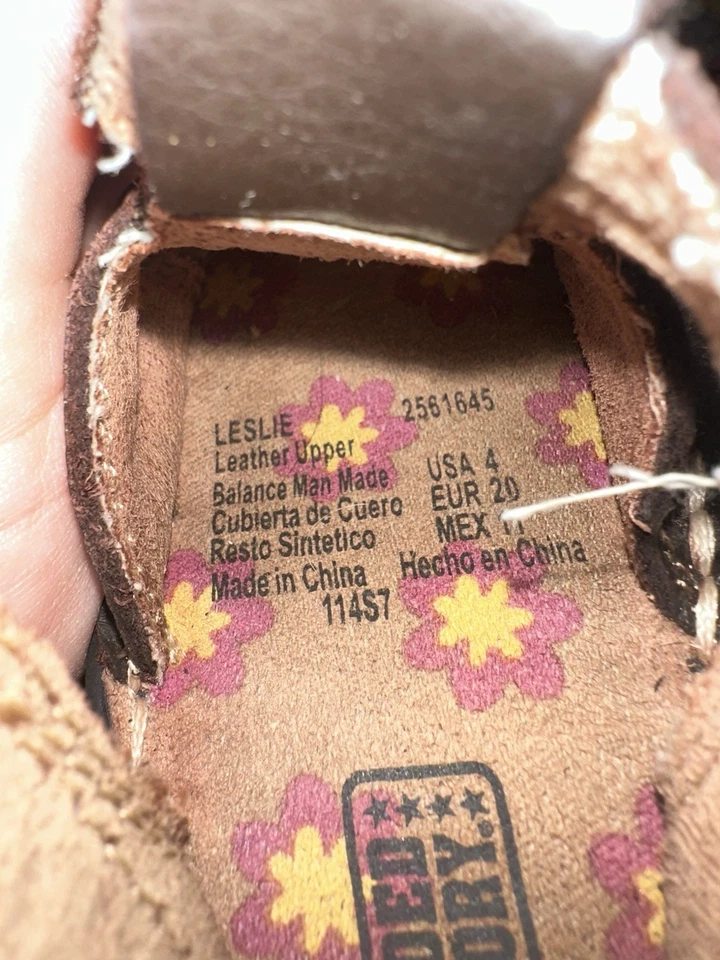 Lindo Sandalia de Bebé Marrón Gloria Desteñido Talla 4c Niño Niña Zapatos Foto 3 de 4