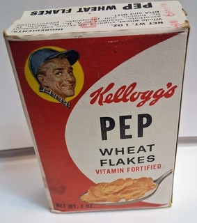 Very Rare 1963 Kellog‘s Pep Wheat Flakes 1 Ounces Full Box