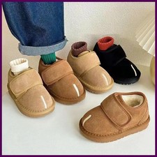 Children's Winter Snow Boots New 2026 Faux Suede Warm Plush Cotton Shoes Boys
