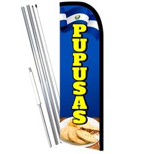 PUPUSAS Premium Windless Feather Flag Bundle Complete Kit OR Optional Replacem
