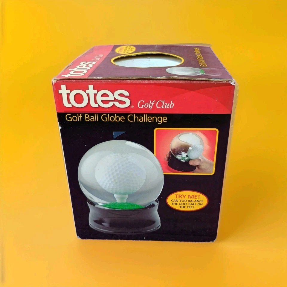 Pelota de Golf Challenge By Totes, globo terráqueo/glitter de cristal, base negra, nueva en caja Foto 4 de 4