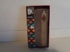 Red Dirt Hat Co Rodeo Wallet Brown Tan Leather  Weave Western Cowboy RFID