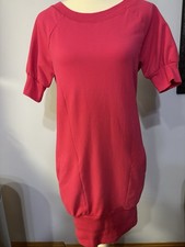 Express short sleeve Hot Pink Sweatshirt Dress size S EUC With Pockets