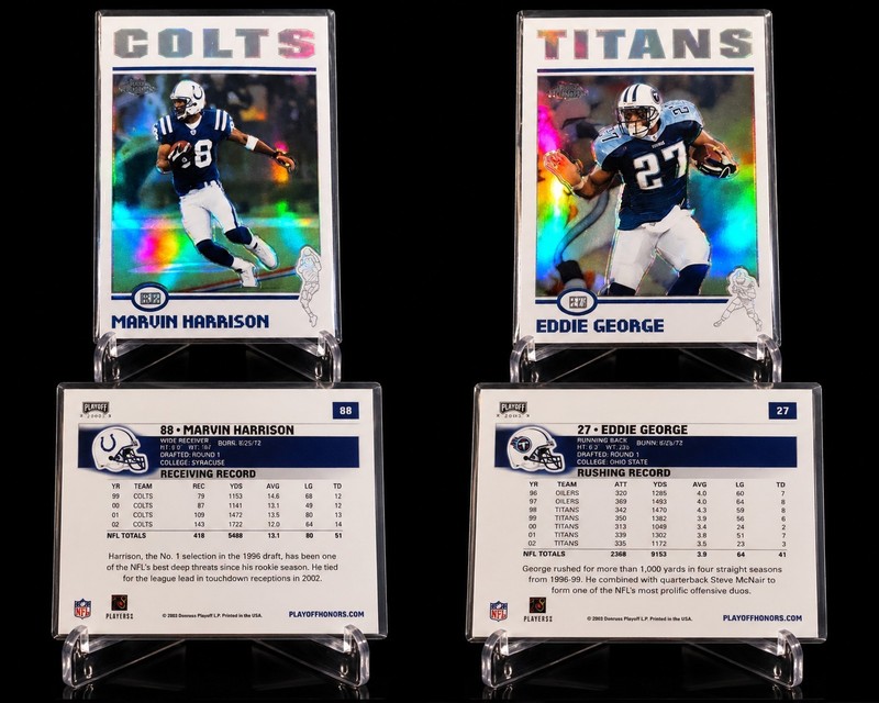 2004 Topps Chrome - Eddie George #117 Marvin Harrison 2 Card Lot HOF